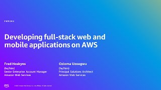 Celebrity AWS Summit London 2024 - Developing full stack web and mobile applications on AWS (FWM201) Wealth