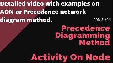 How to draw Activity-on-Node network diagram | Activity on node method