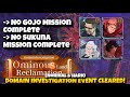 DOMAIN INVESTIGATION EVENT RERUN CLEARED! NO GOJO OR SUKUNA MISSION COMPLETE! | JJK Phantom Parade