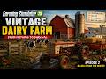 🚜 Farming Simulator 25 Vintage Dairy Farm EP.2 | Baling straw for winter