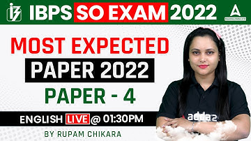 IBPS SO English | Most Expected Paper 2022 | Paper #4 | Adda247 Regulatory Bodies