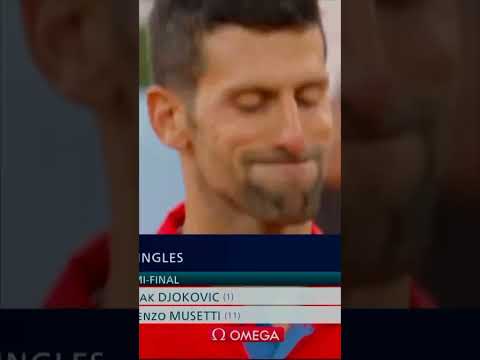 🥹  Novak Djokovic en larmes après sa qualification pour la finale #Olympics #Paris2024 #Olympics2024