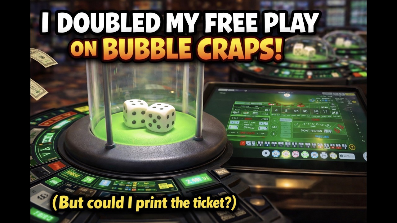 I doubled my FREE PLAY on Bubble Craps (but could I print the ticket?!?)