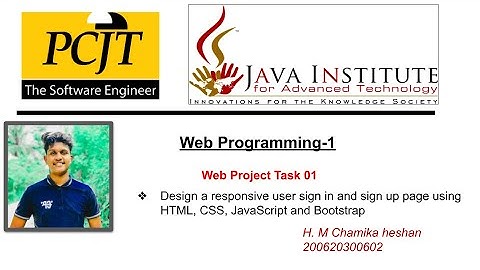 Web Programming I | Task 01 | eShop | 1st year | Java Institute | H. M Chamika Heshan