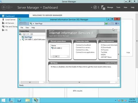 710-410 Lab 19 Add Role Web Server Create Website Windows Server 2012 R2