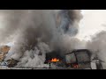Пожар на складе автозапчастей в Красноярске