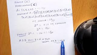 subset and proper subset of a set which have empty set