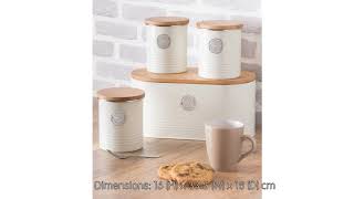 Review Typhoon Living Bread Bin with Bamboo Lid, 16 x 33.5 x 18 cm, Cream [2019]
