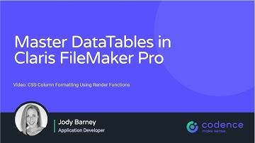 Mastering DataTables in Claris FileMaker Pro 5.4 - CSS Column Formatting Using Render Functions