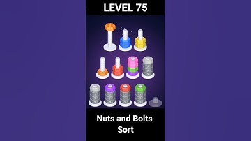 Nuts Sort Level 75 | Nuts and Bolt Games | #nutsandbolts #nutssort #shorts #games