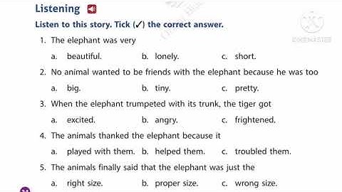 Class 3 LISTENING ACTIVITY