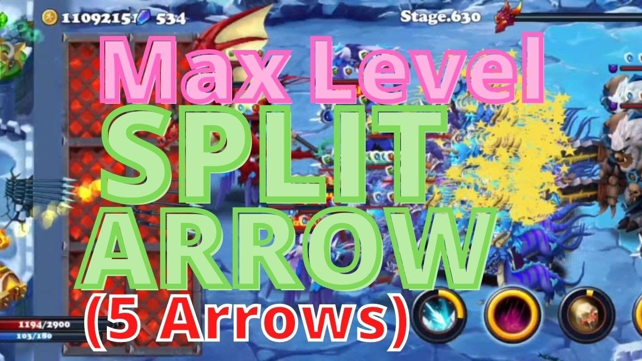 Defender 3 Maxing SPLIT ARROW (5 arrows). See difference BEFORE & AFTER in  game play. 