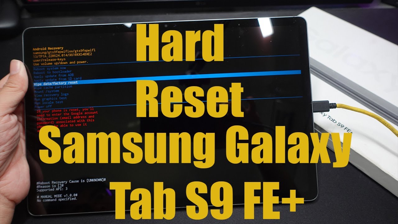 How To Hard Reset Samsung Galaxy Tab S9 Fe+ - YouTube