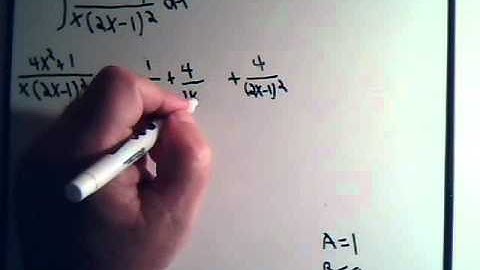 Integration By Partial Fractions Example 2