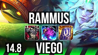 RAMMUS vs VIEGO (JGL) | 70% winrate, 40k DMG, Comeback, 12/5/13 | KR Master | 14.8