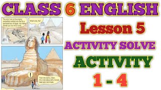 Land of Pharaohs activites | class 6 English lesson 5 activity solve | class 6 English lesson 5
