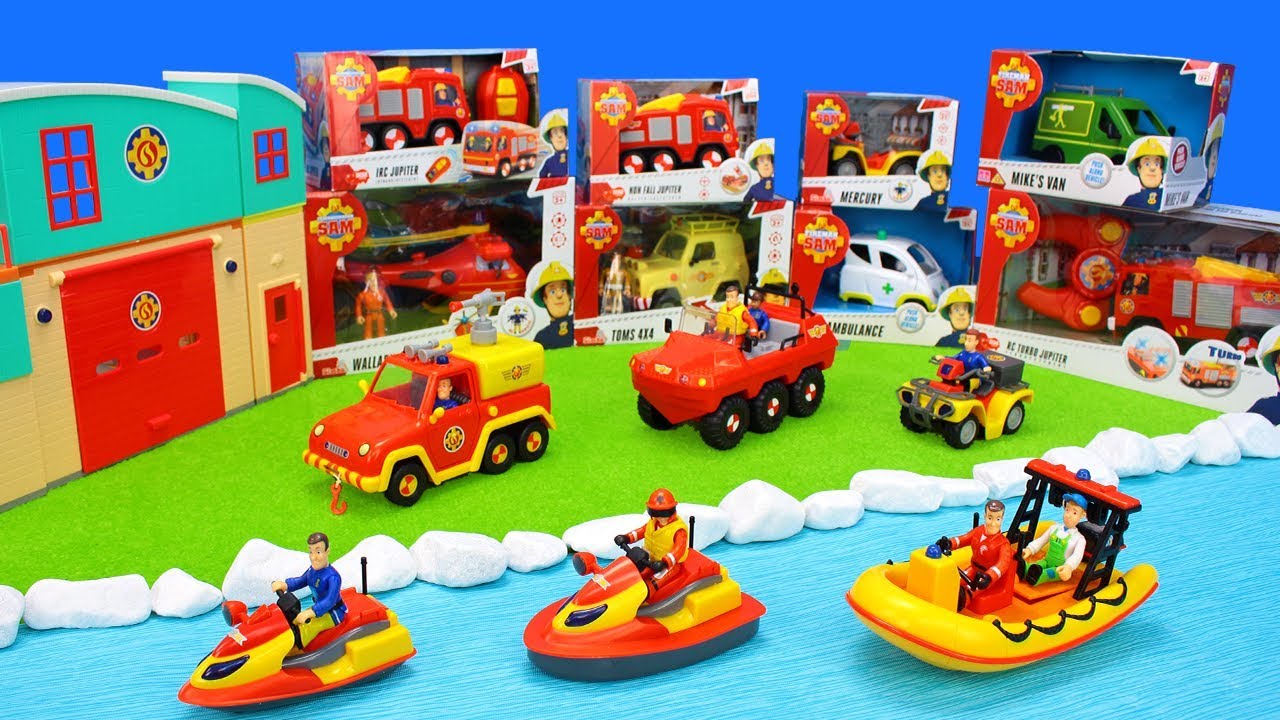 Fireman Sam Toys Unboxing for Kids Fire Trucks Firestation  Firefighter Playsets