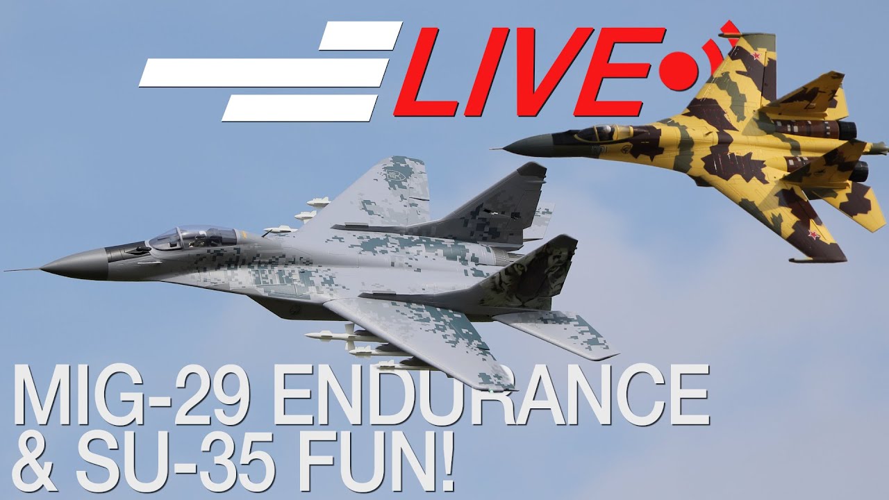 Endurance Flight on the Freewing MiG-29 Fulcrum and SU-35 Fun! - Motion RC LIVE - Ep. #32