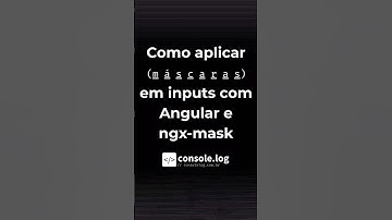 Como aplicar máscaras em inputs com #angular e ngx-mask  #frontendcourse  #javascript  #programacao