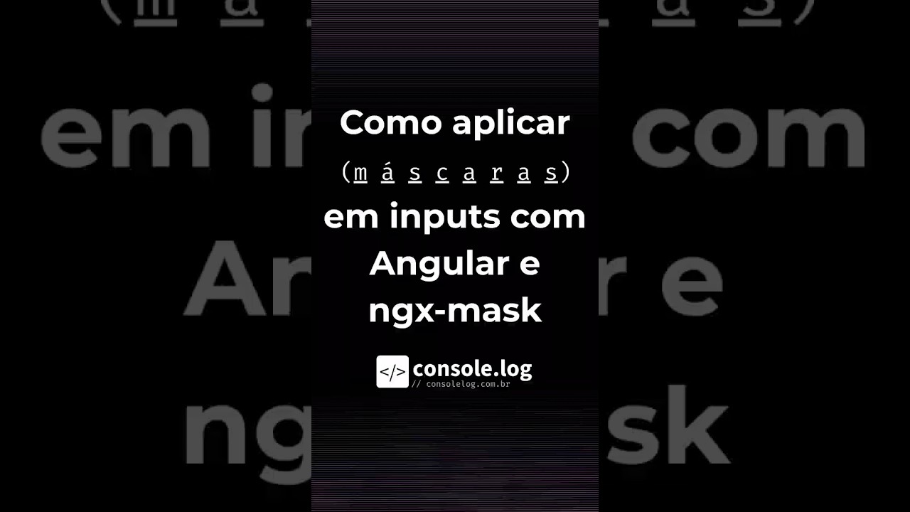 Como aplicar máscaras em inputs com 