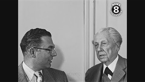 World renowned architect Frank Lloyd Wright in San Diego 1955