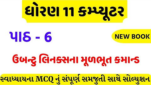 std 11 computer chapter 6 swadhyay MCQ || std 11 computer ch 6 MCQ solution || dhoran 11 computer