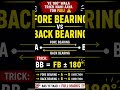 Fore Bearing vs Back Bearing 🔥 | Easy Trick #shorts