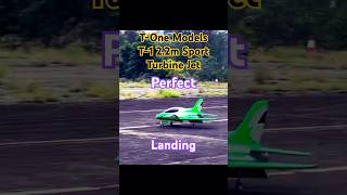 Perfect Landing - T-One Models T-1 2.2m Sport Turbine Jet #t1 #rcturbine #rcjet #rcaircraft #rcplane