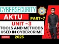 Tools and Methods Used in Cybercrime | Unit 3 | Cybersecurity