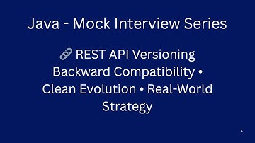 Java Mock Interview Series | Question 3 |   REST API Versioning Strategies (5–10 Yrs Experience)