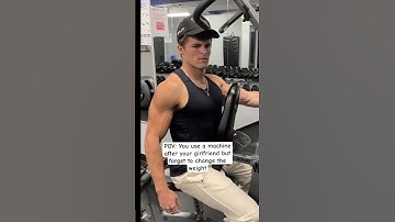 When you use a machine after your girl but forget to change the weights!🏋🏼🦵 #shorts