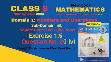 Class 8th Math New Book Unit 1 Exercise 1.5 Q2 (i-iv)-How to find the square root by Division Method