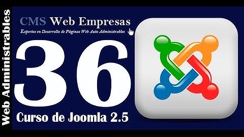 36 Creación de Menú en Joomla - Gestor de Contenidos: Categorías y Artículos