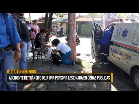 Accidente de tránsito deja una persona lesionada en obras públicas