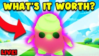 Trading My Mega Neon Candfloss Chick In Adopt Me! PET GIVEAWAYS LIVE!!