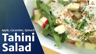 Tahini Salad | Easy Apple Cucumber Spinach Salad | Vegan | Isha Recipes