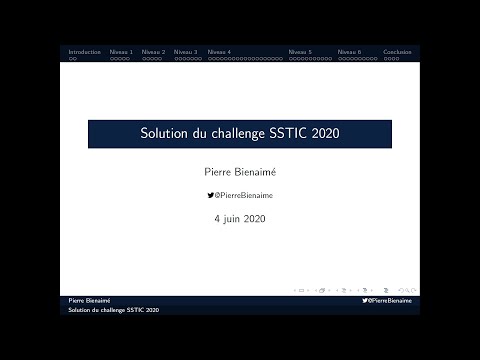 Solution du challenge SSTIC 2020