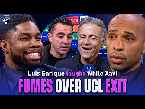 Luis Enrique jokes with Micah over his UCL bracket while Xavi FUMES! | UCL Today | CBS Sports
