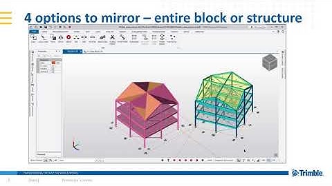 Tekla Structural Designer - Mirror to create new elements or new block/structure