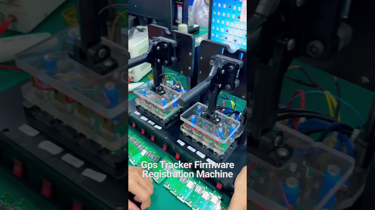 GPS TRACKER FACTORY - GPS Tracker firmware uploading machine 
