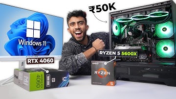 50,000-/RS BEST PC Build ⚡ With RTX 4060 GPU! Best For Gaming & Editing 🤩Antec