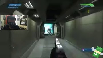 Playing Halo Combat Evolved on legendary blindfolded