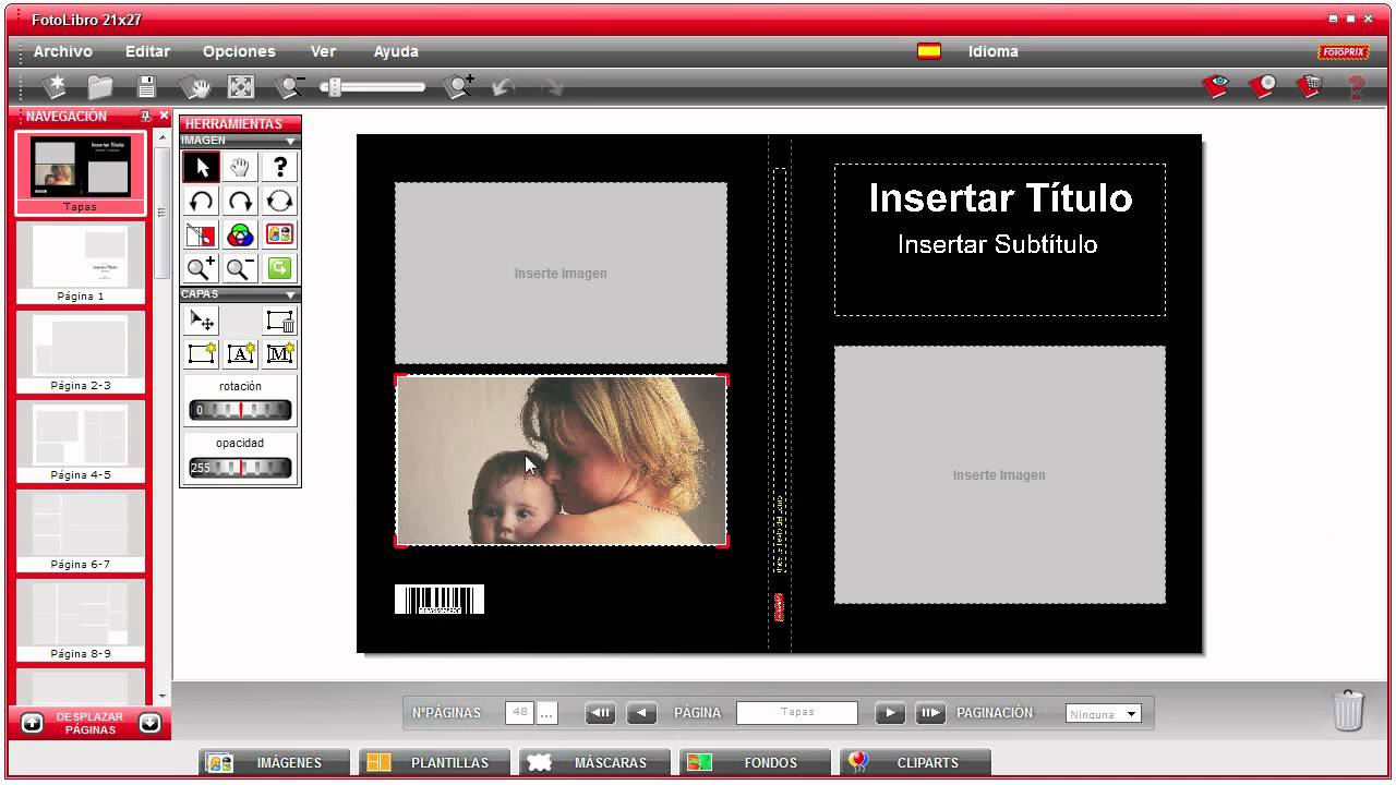 Software Fotoprix - Rotar capas de imagen y texto