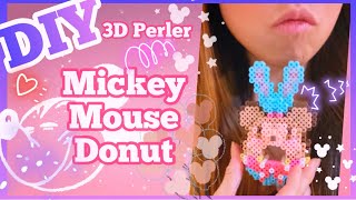 Mickey Mouse 3D Donut Perler Beads | DIY gift for Valentine’s Day