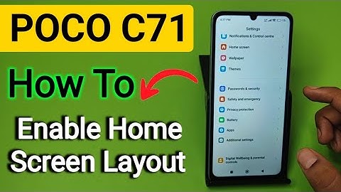 Poco C71: Use Home Screen Layout Settings
