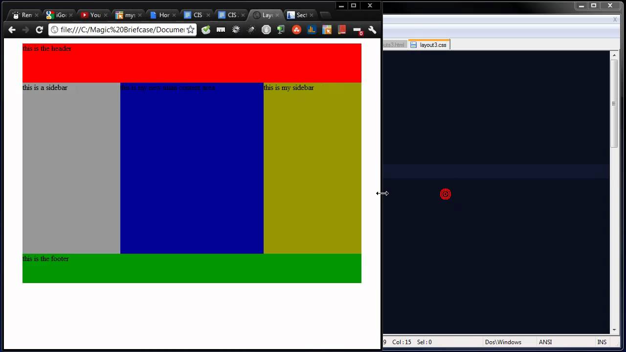 3-Column Web Layout With Header And Footer - Youtube