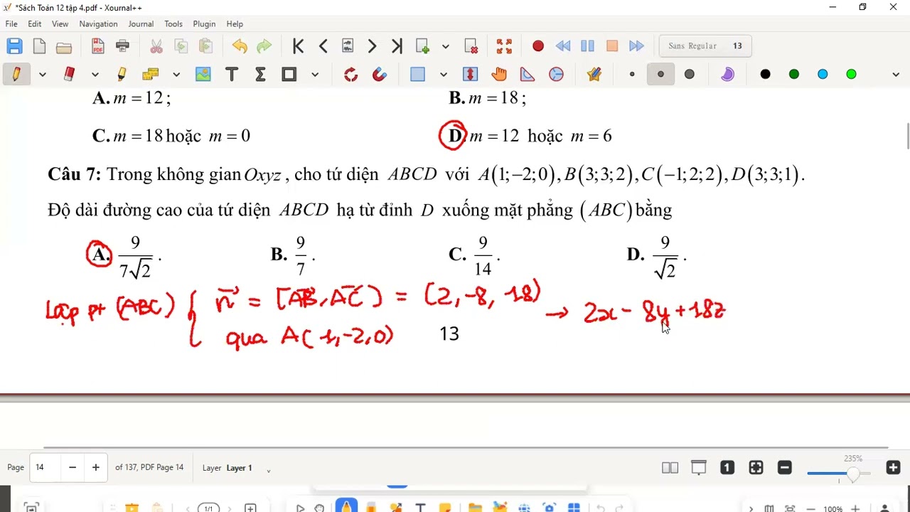 Phương trình mặt phẳng (p3)