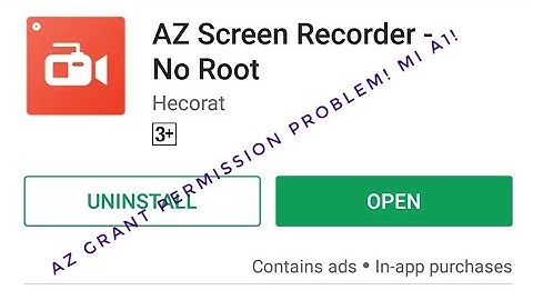 Xiaomi MI A1 AZ SCREEN RECORDER GRANT PERMISSION PROBLEM FIX FOR ANDROID SMART PHINE