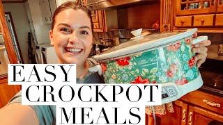 5 EASY CROCKPOT MEALS! 5 INGREDIENTS OR LESS | THE SIMPLIFIED SAVER