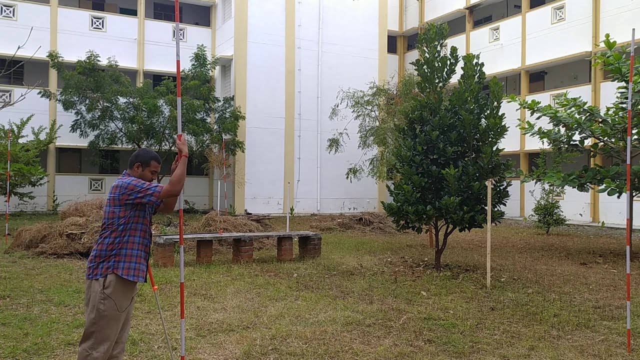 Compass Surveying - Base Inaccessible Method - YouTube